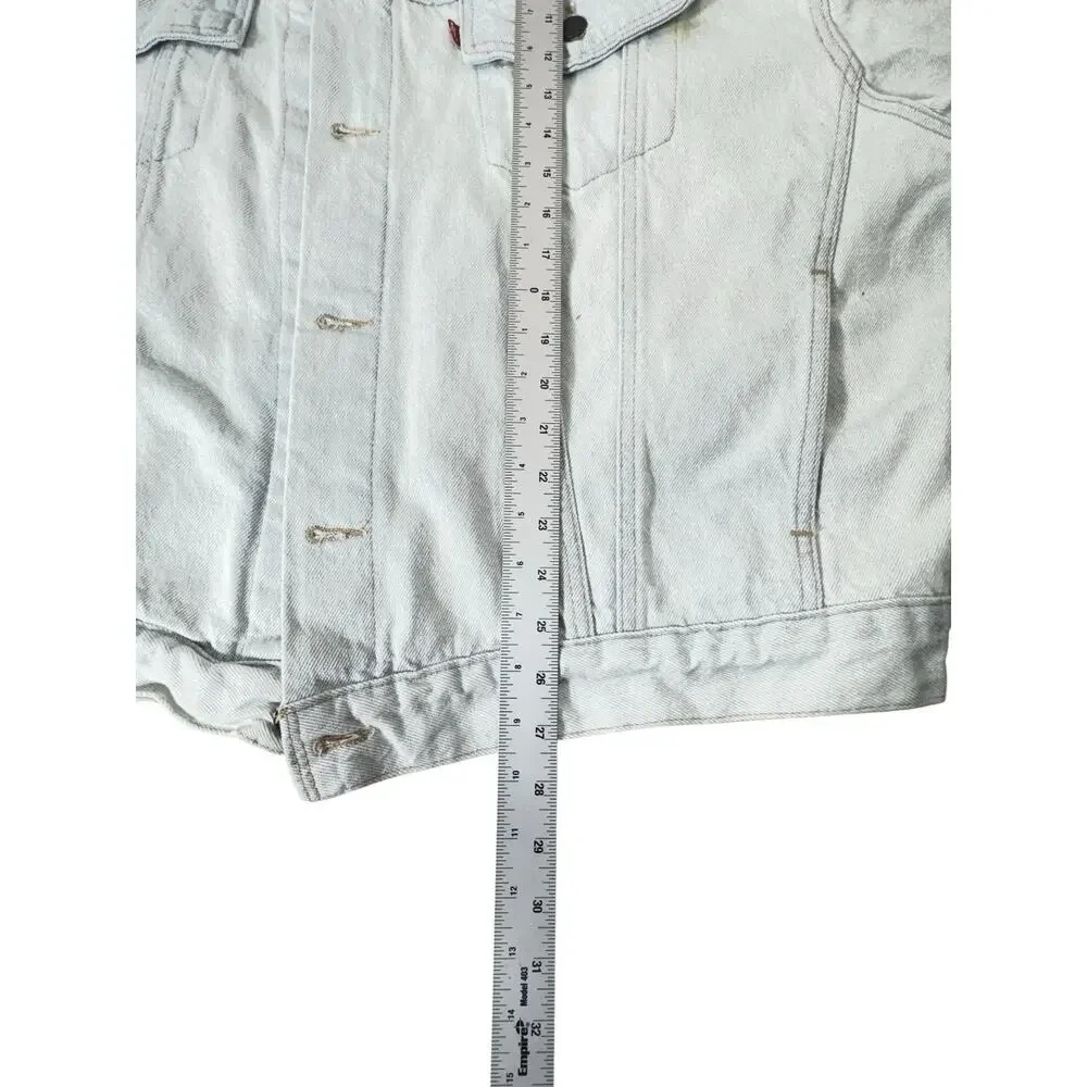 Vintage 1980 Levi’s 70598 4803 Trucker Denim Jacket Size XXL White Wash USA